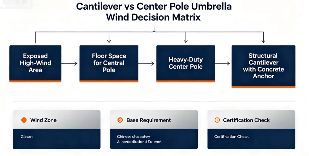 Cantilever vs Center Pole Umbrella: Which Design is More Wind-Resistant for High-Wind Areas? Cantilever vs Center Pole Umbrella: Which Design is More Wind-Resistant for High-Wind Areas?