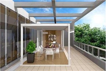 Pergola Aliminyòm Ak Canopy